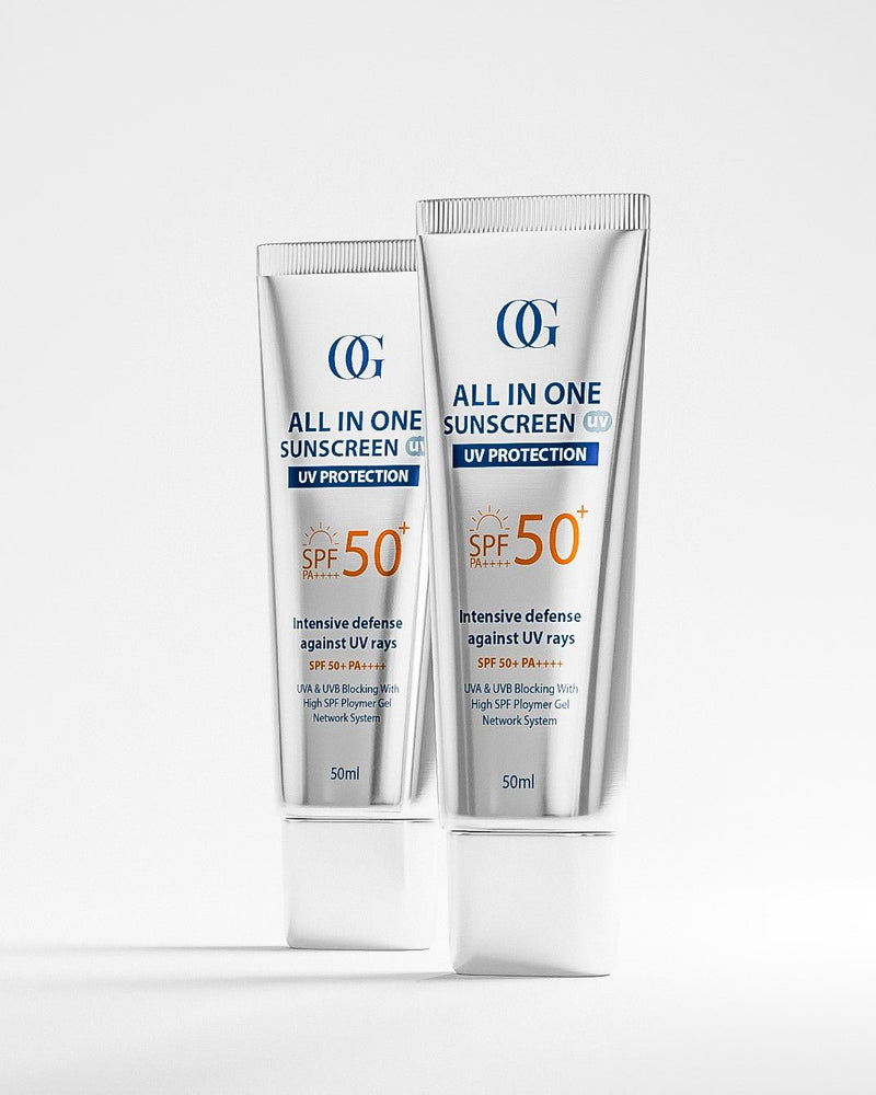 Deux tubes 50ml de crème solaire visage spf50 Ocean Glow 